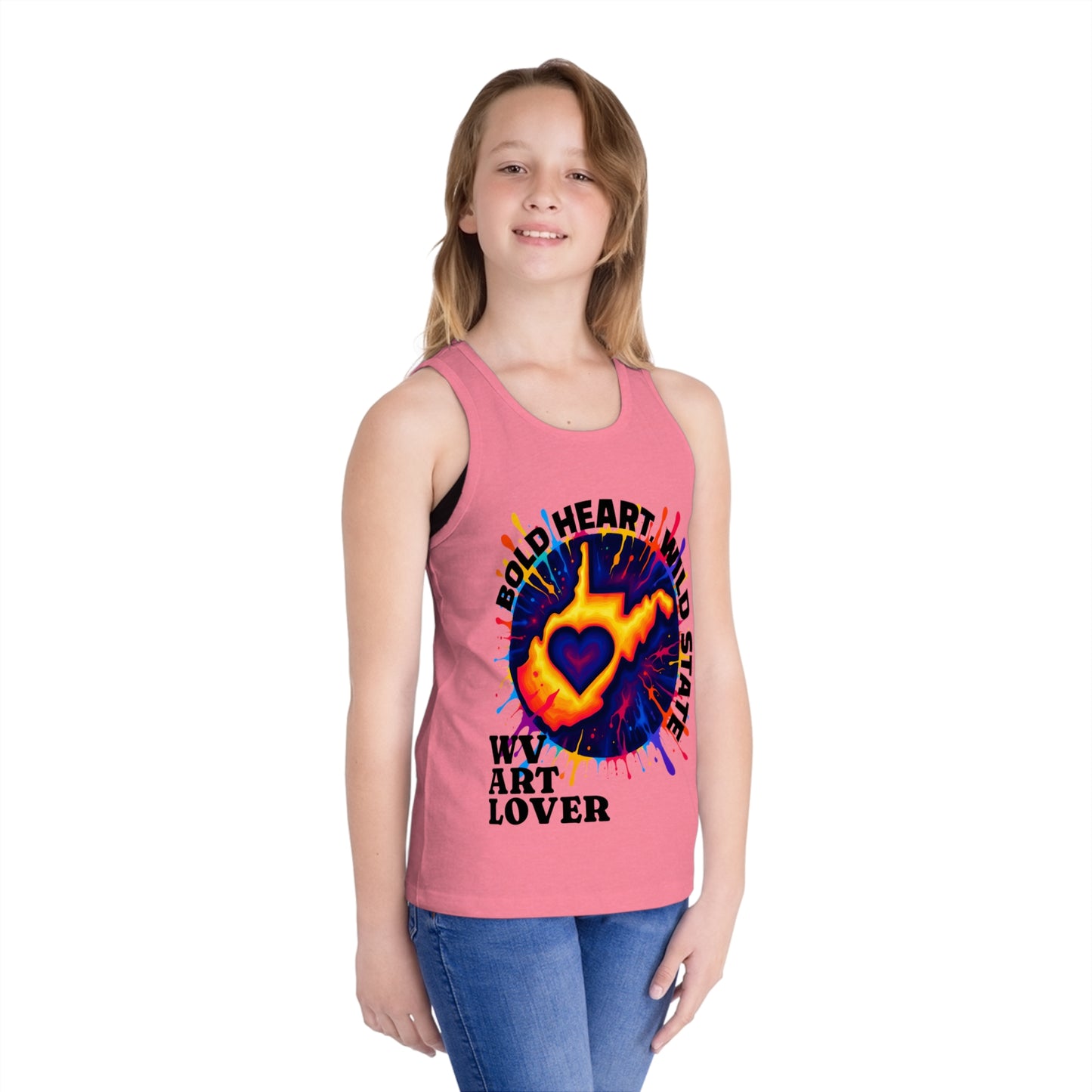 Kid's Jersey Tank Top | Bold Heart Wild State design