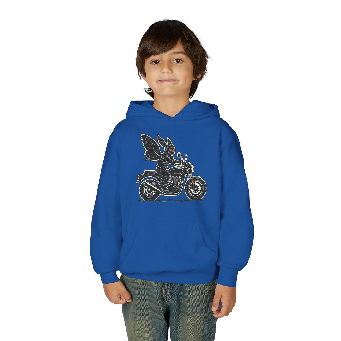 Cozy Youth Hoodie | Biker Mothman