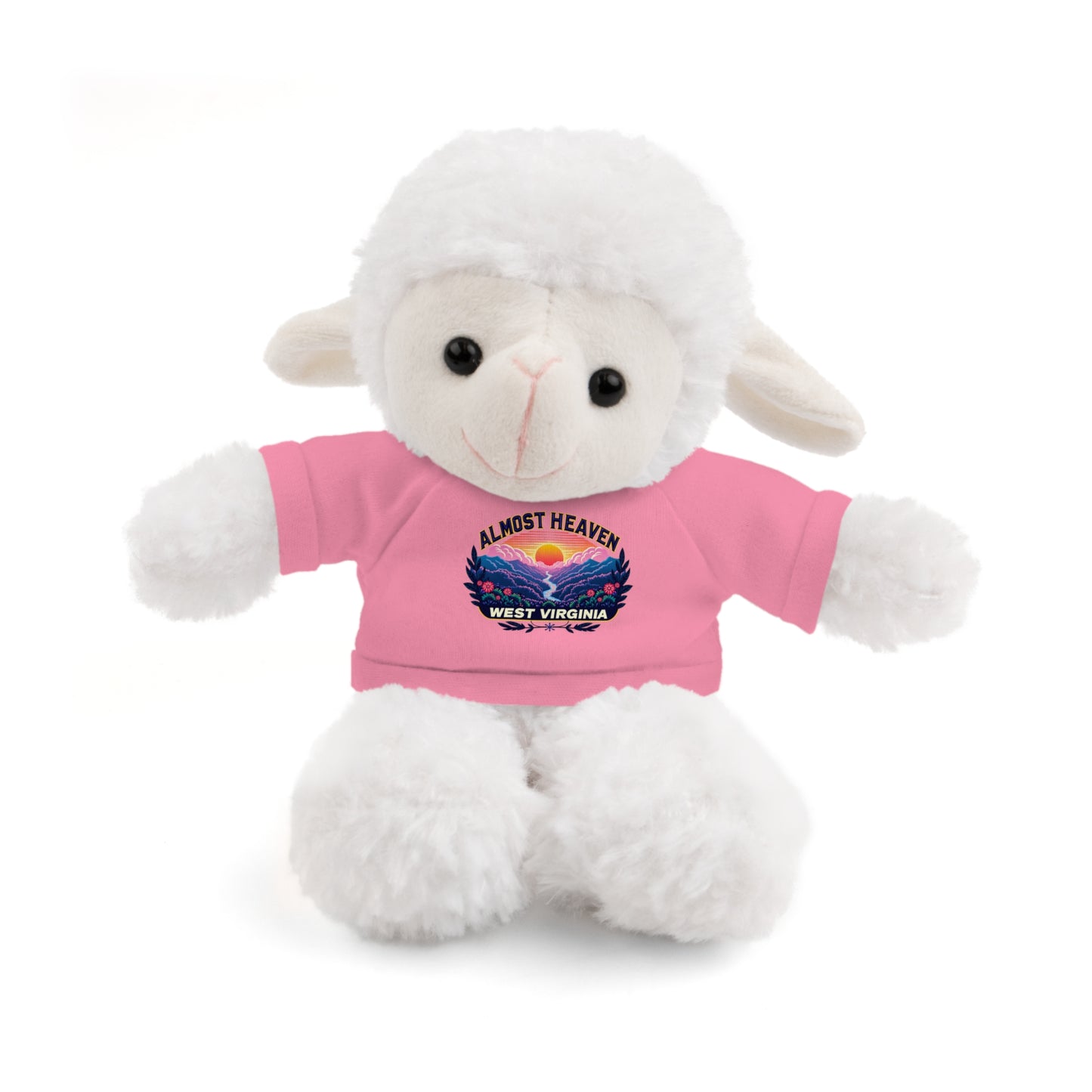 Stuffed Animals with Tee-Pink-Sheep-8"-Nicodemus Studios
