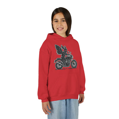 Cozy Youth Hoodie | Biker Mothman