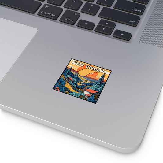 WV "Golden Summer" Square Indoor/Outdoor sticker-Square-2" × 2"-White-Nicodemus Studios