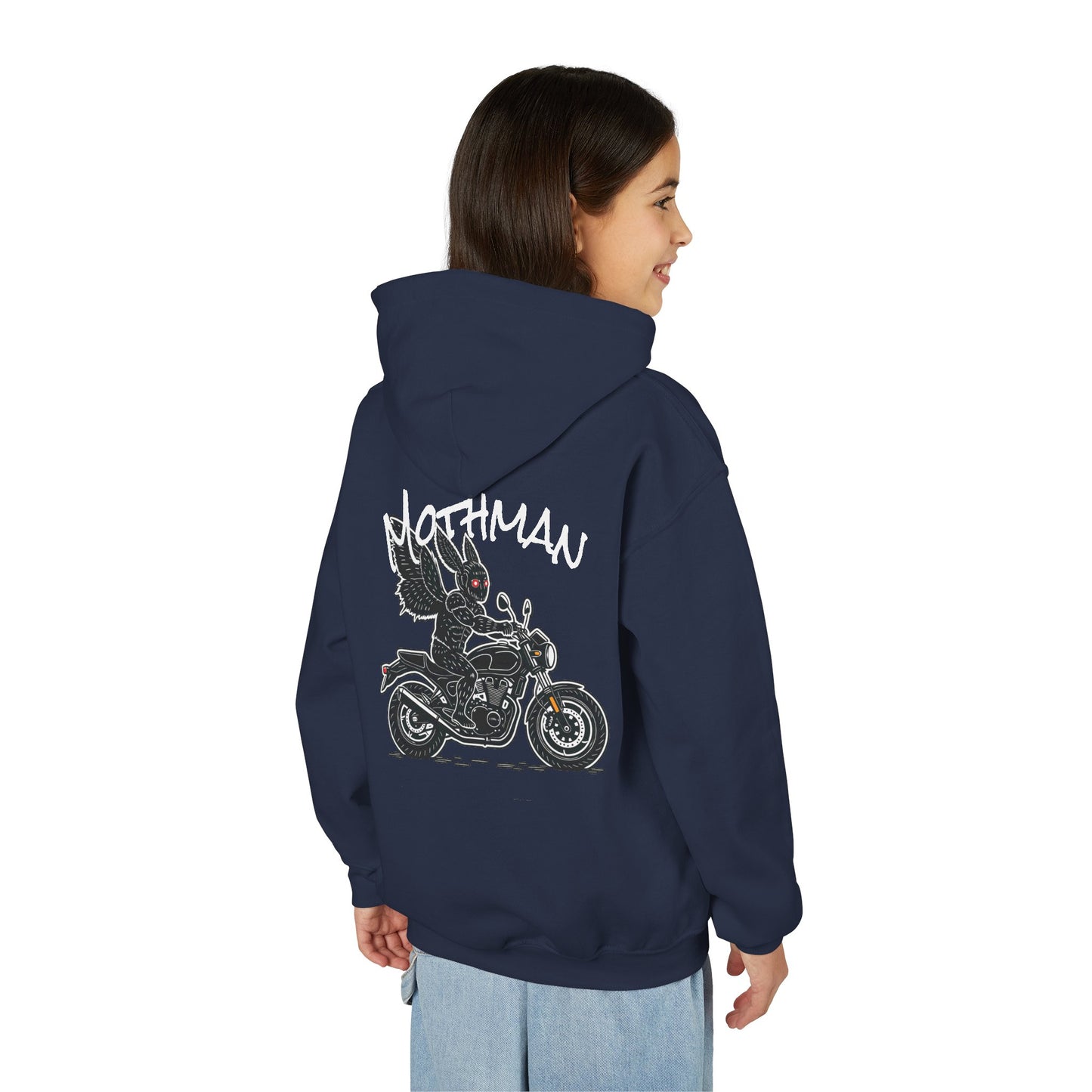 Cozy Youth Hoodie | Biker Mothman