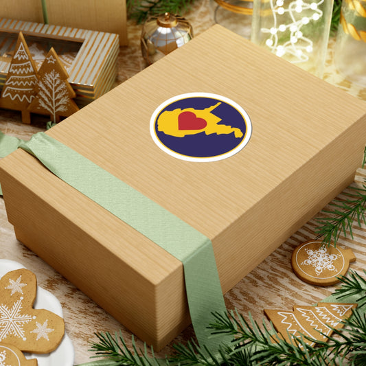 Kiss-Cut Stickers | Heart WV Classic Navy & Yellow