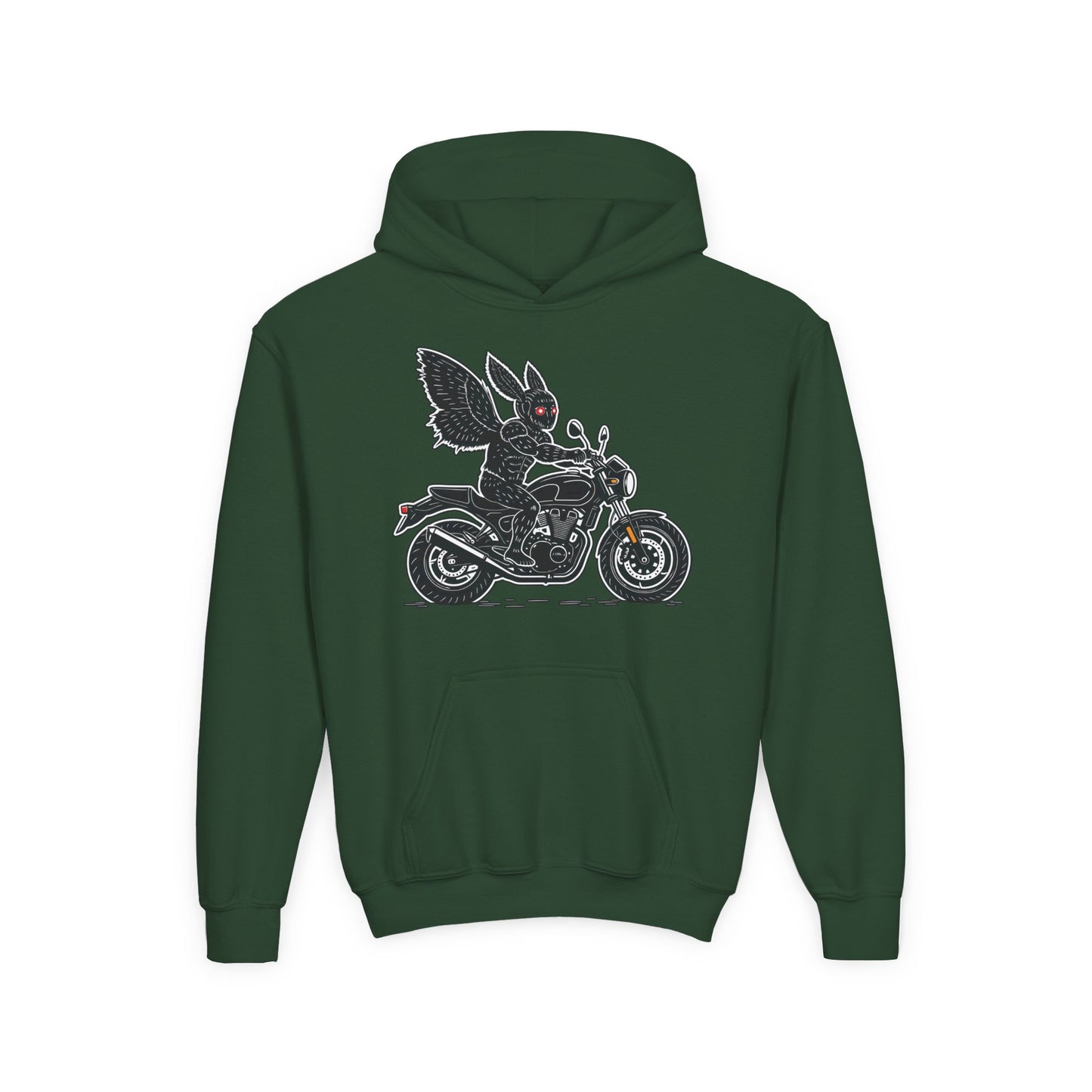 Cozy Youth Hoodie | Biker Mothman