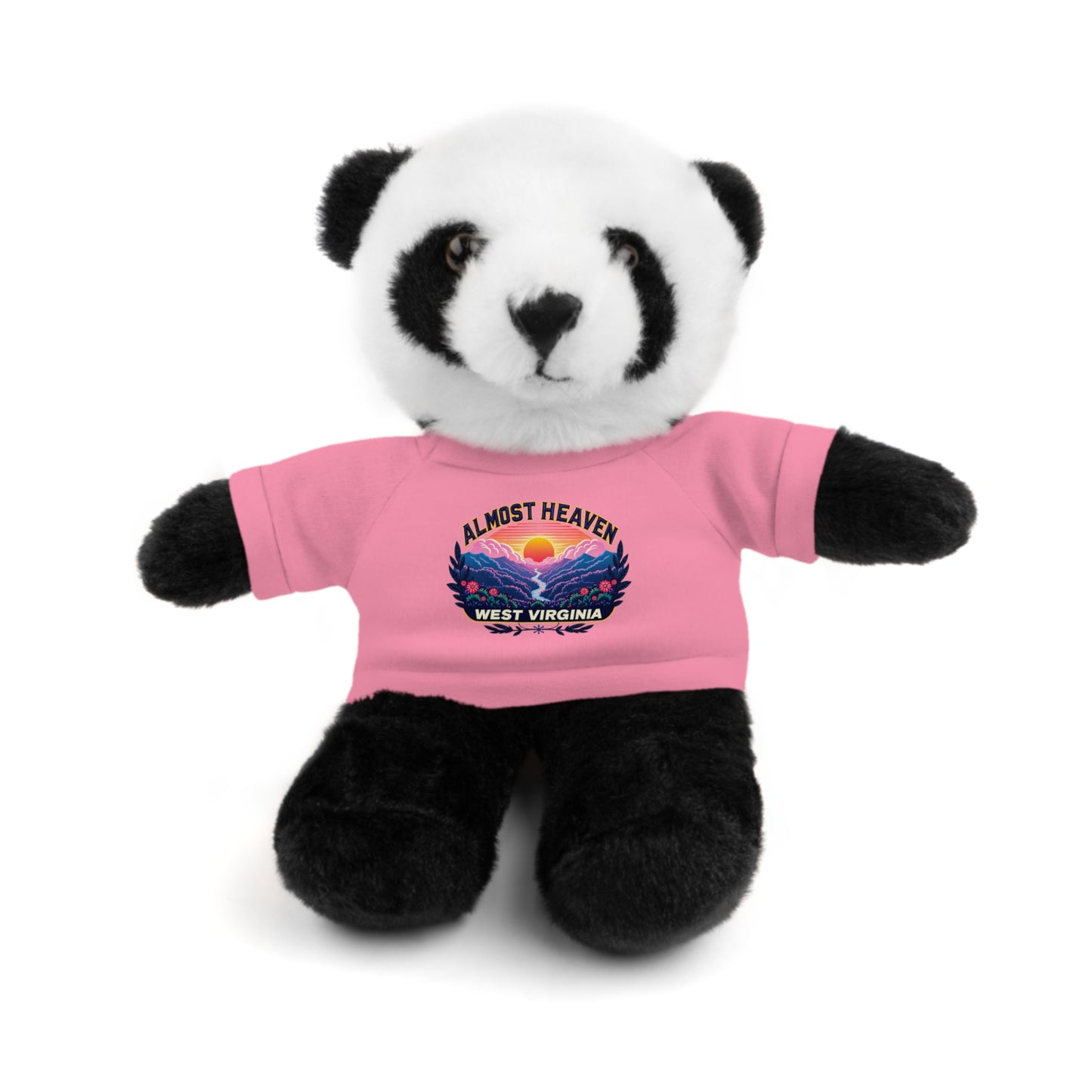 Stuffed Animals with Tee-Pink-Panda-8"-Nicodemus Studios