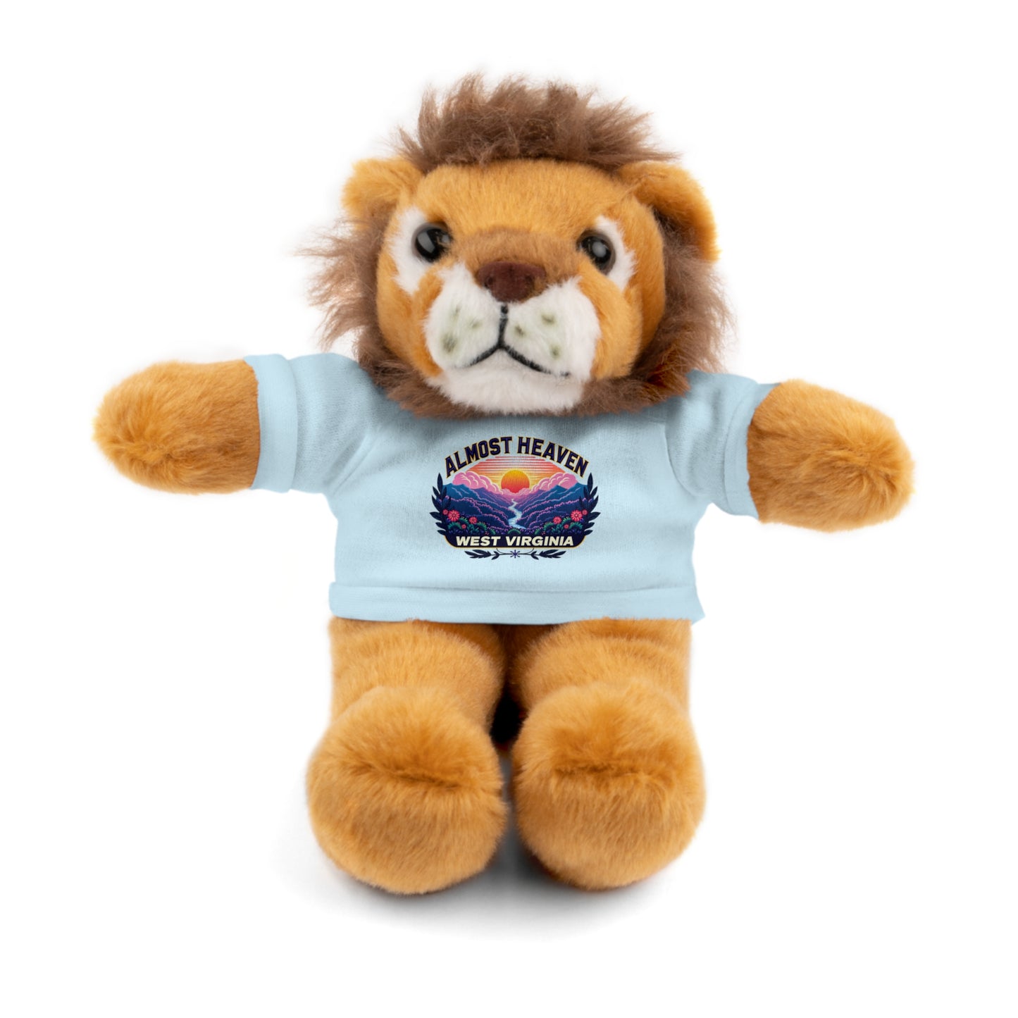 Stuffed Animals with Tee-Light Blue-Lion-8"-Nicodemus Studios