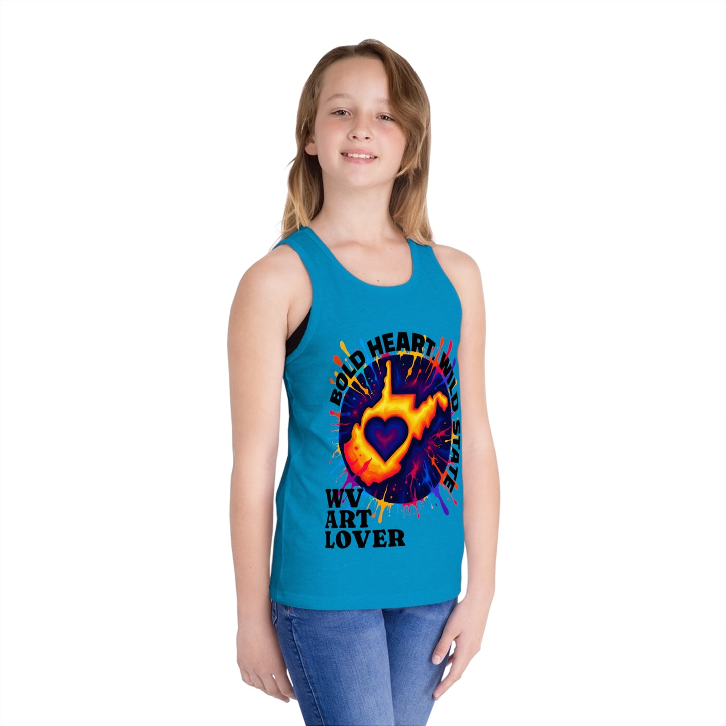 Kid's Jersey Tank Top | Bold Heart Wild State design