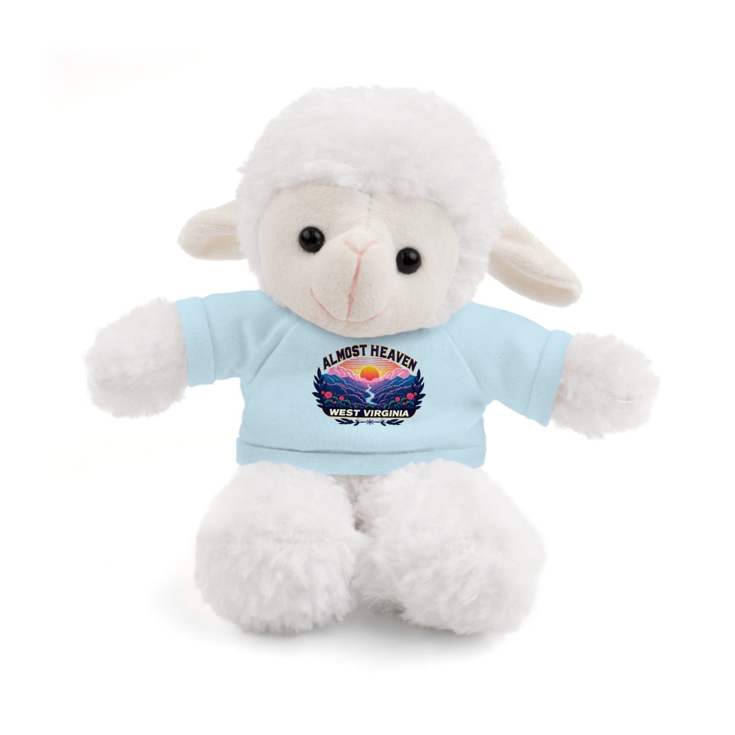 Stuffed Animals with Tee-Light Blue-Sheep-8"-Nicodemus Studios