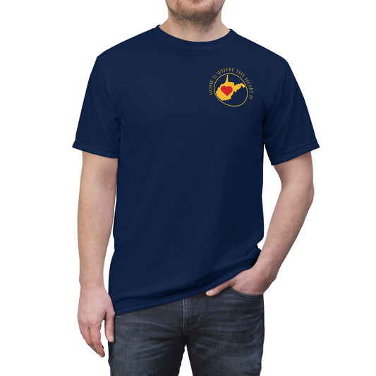 Unisex Graphic Tee Shirt | Home Is Where The Heart Is WV