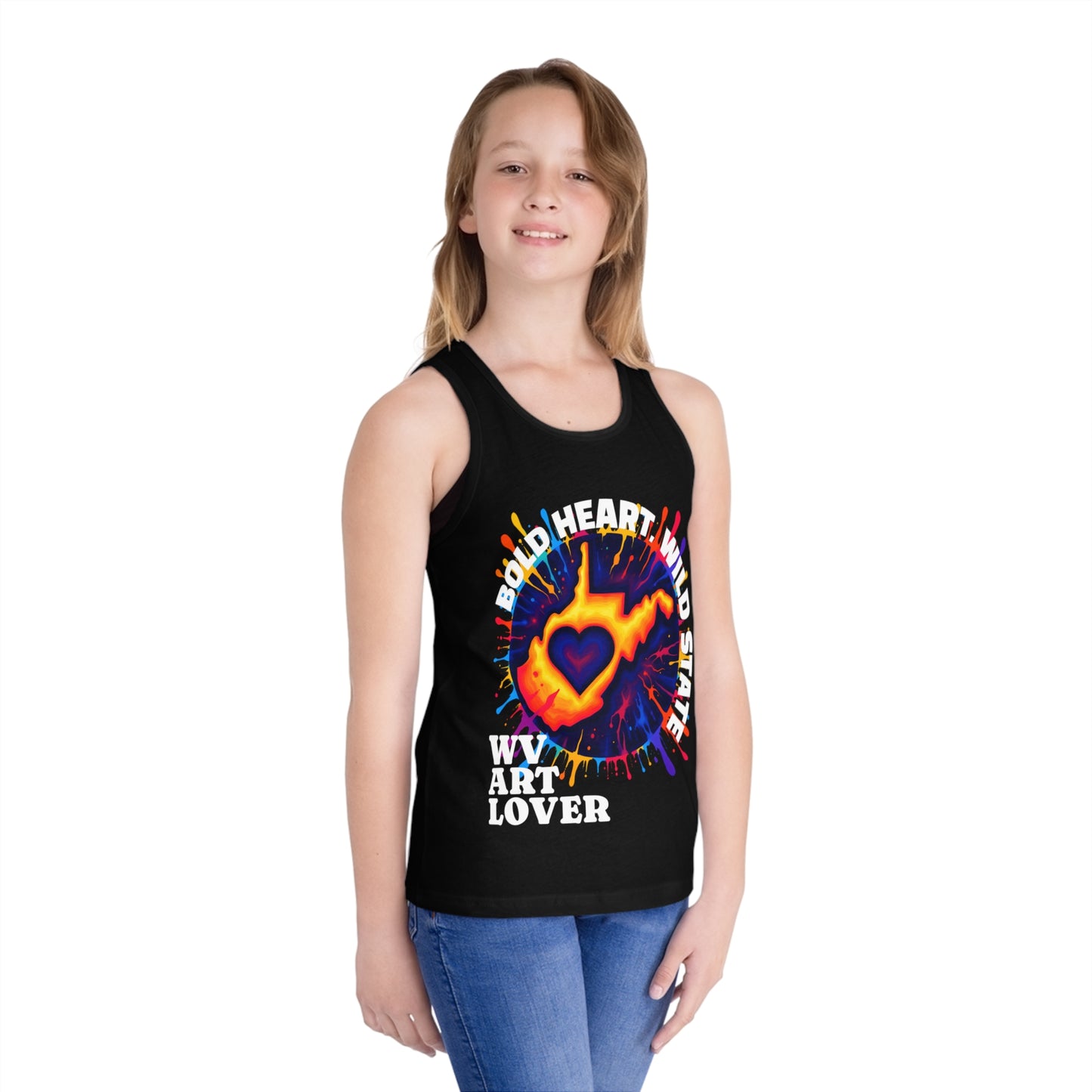 Kid's Jersey Tank Top | Bold Heart Wild State design