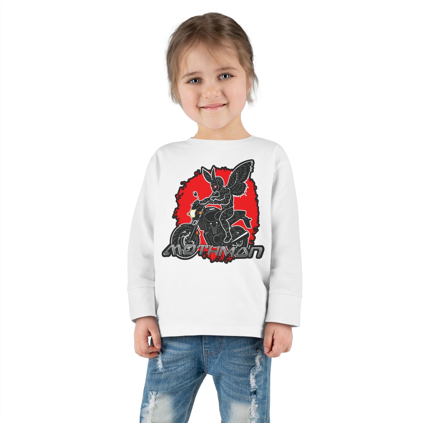Toddler Long Sleeve Tee |  Mothman Biker
