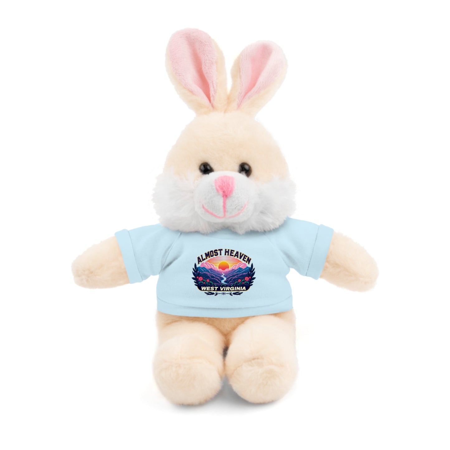 Stuffed Animals with Tee-Light Blue-Bunny-8"-Nicodemus Studios
