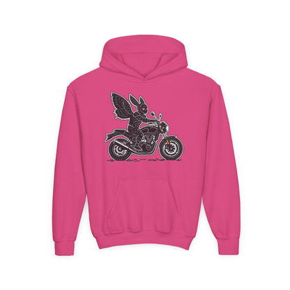 Cozy Youth Hoodie | Biker Mothman