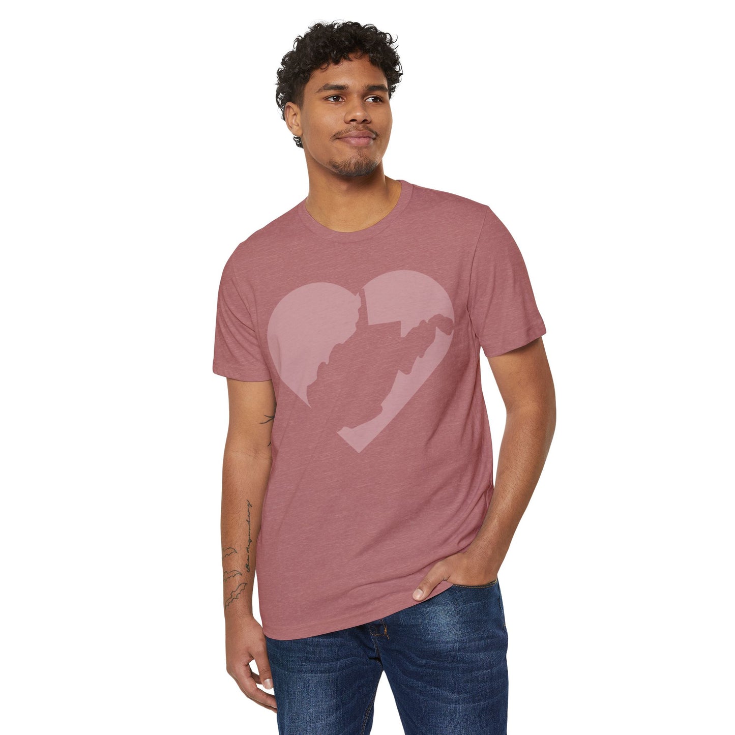 Recycled Organic T-Shirt | WV Heart Design