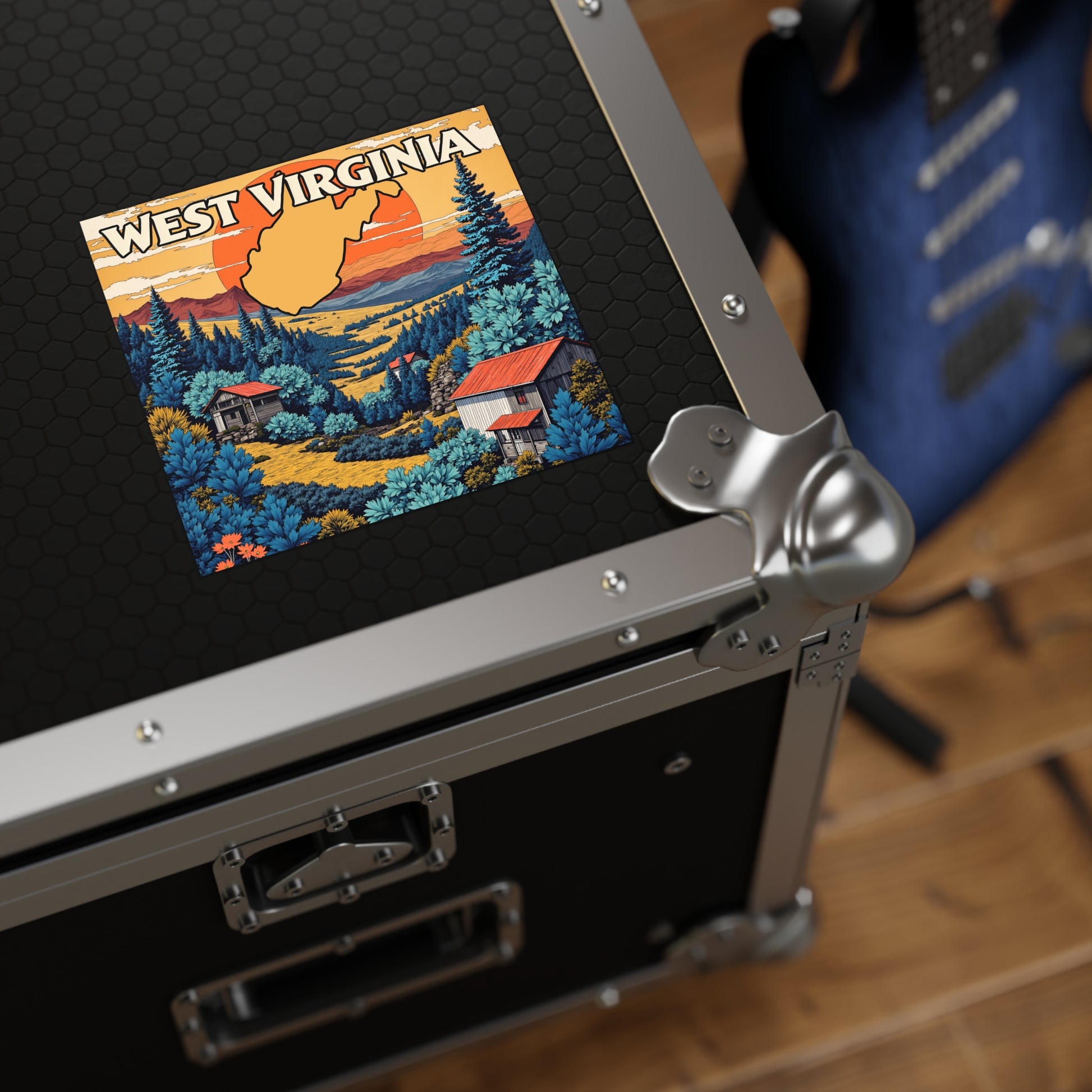 WV "Golden Summer" Square Indoor/Outdoor sticker-Nicodemus Studios