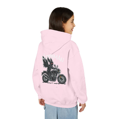 Cozy Youth Hoodie | Biker Mothman