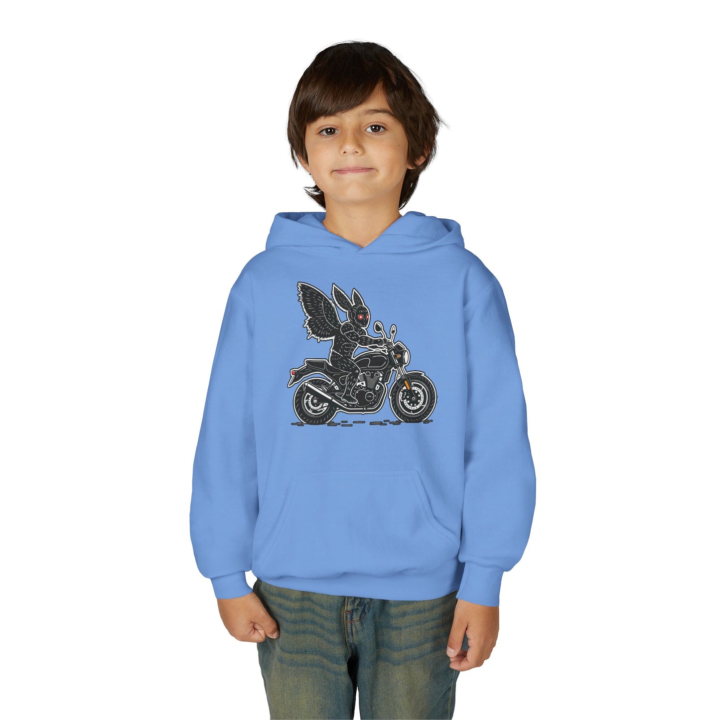Cozy Youth Hoodie | Biker Mothman
