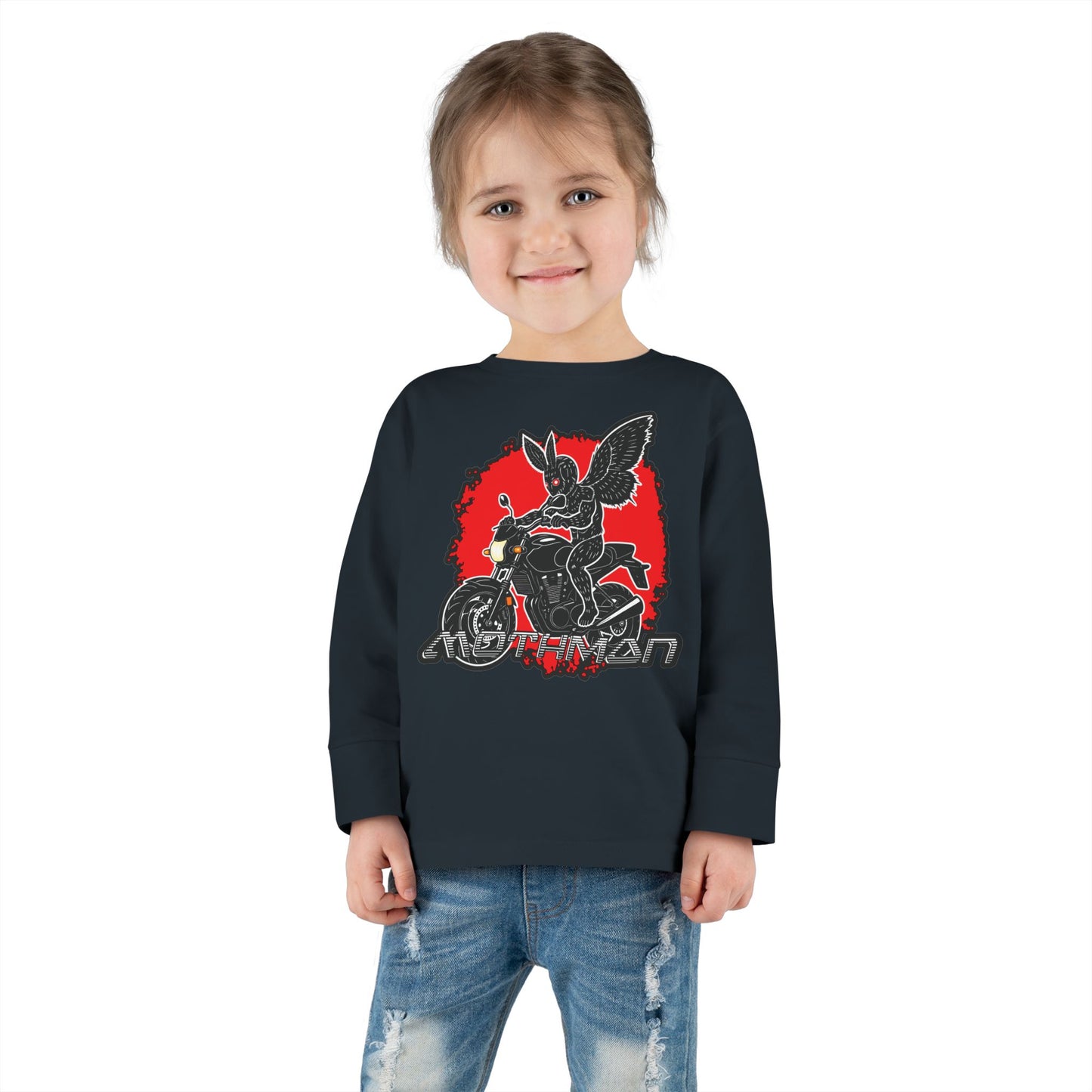Toddler Long Sleeve Tee |  Mothman Biker