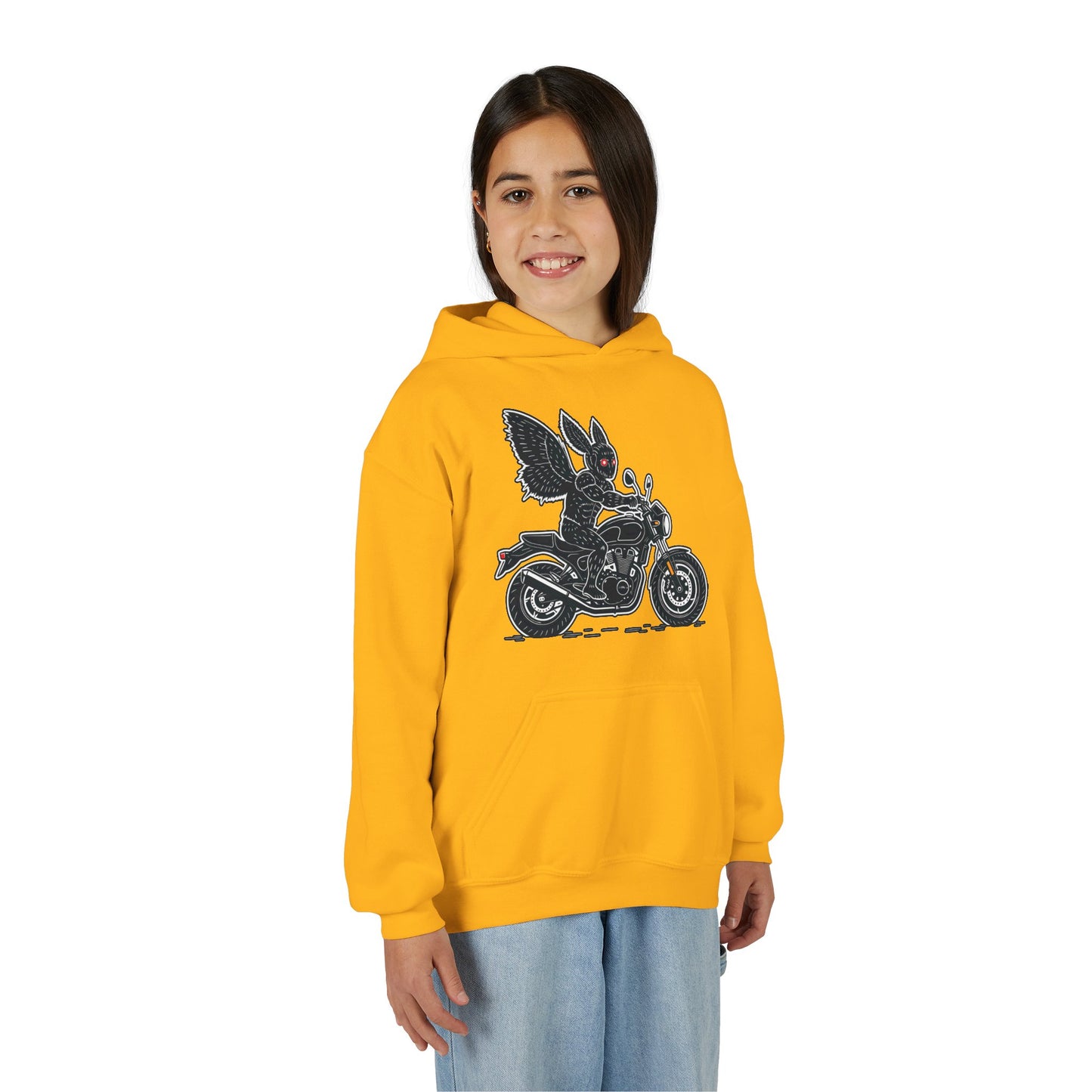 Cozy Youth Hoodie | Biker Mothman