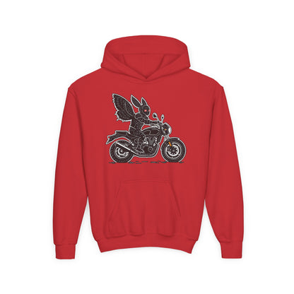 Cozy Youth Hoodie | Biker Mothman