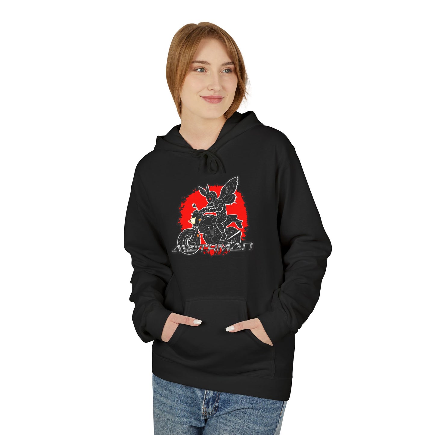 Unisex Fleece Pullover | Mothman Biker