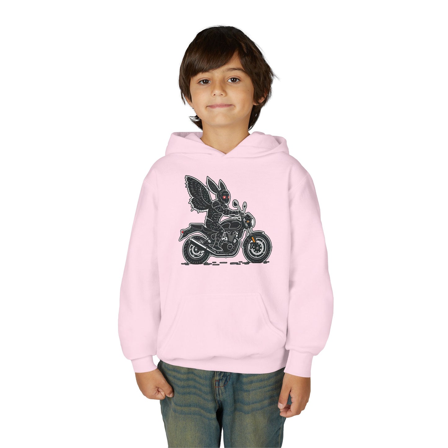 Cozy Youth Hoodie | Biker Mothman