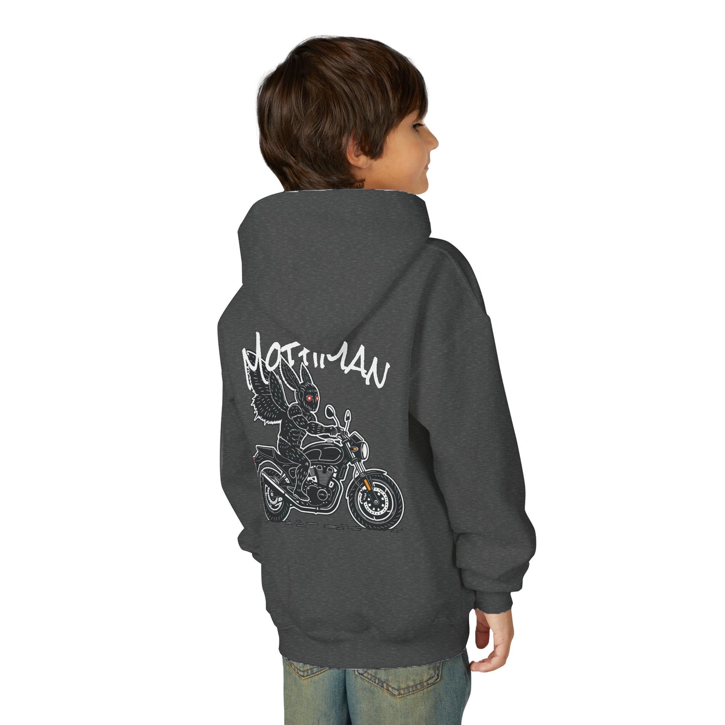 Cozy Youth Hoodie | Biker Mothman