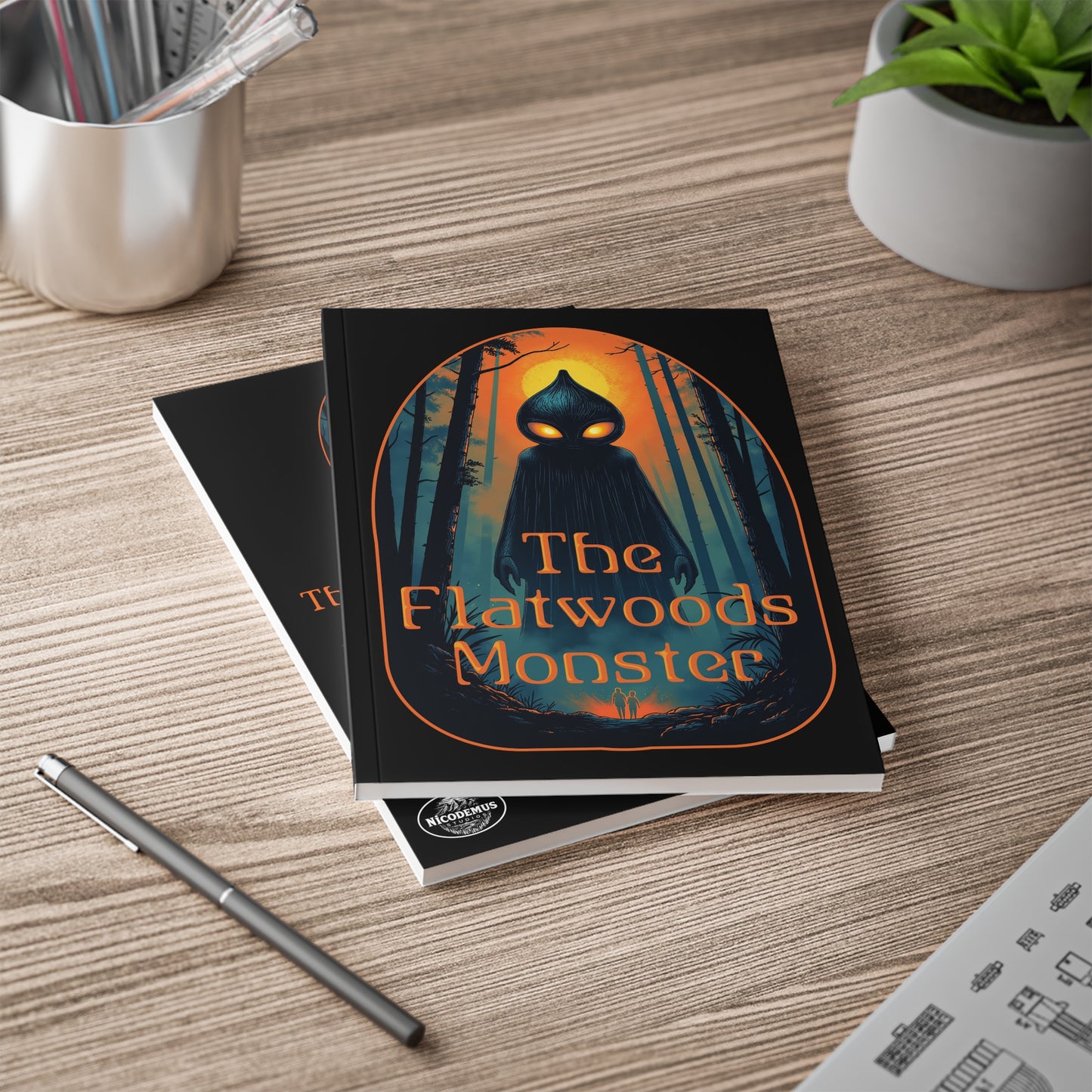 A5 Aesthetic Design Notebook | "Vintage Flatwoods Monster" by Nicodemus Studios-Nicodemus Studios