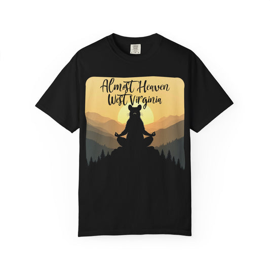 Almost Heaven West Virginia "Lotus Racoon" Garment-Dyed T-Shirt