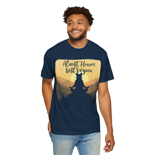 Almost Heaven West Virginia "Lotus Racoon" Garment-Dyed T-Shirt