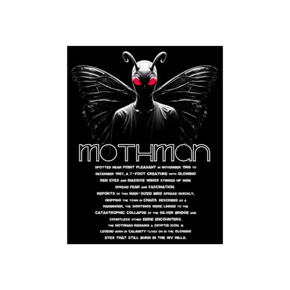 Art Poster | Mothman /w backstory-11″ x 14″ (Vertical)-Matte-Nicodemus Studios