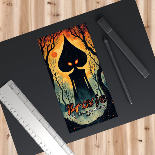 Bumper Sticker | Braxie The Flatwoods Monster-7.5" × 3.75"-Rectangle-White-Nicodemus Studios