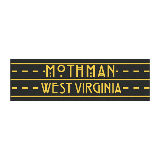 Car Magnet | Mothman West Virginia-10'' × 3''-Rectangle-1 pc-Nicodemus Studios
