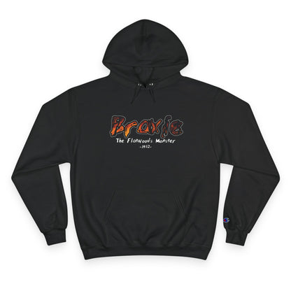 Champion Hoodie | Braxie The Flatwoods Monster-Black-S-Nicodemus Studios