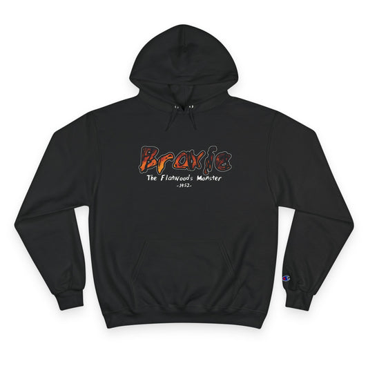 Champion Hoodie | Braxie The Flatwoods Monster-Black-S-Nicodemus Studios
