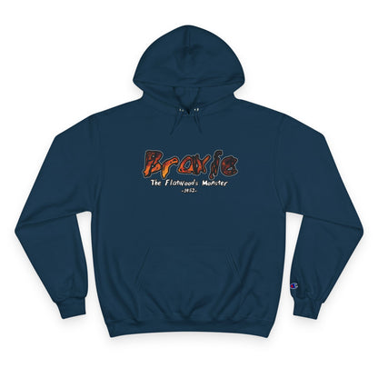Champion Hoodie | Braxie The Flatwoods Monster-Navy-S-Nicodemus Studios