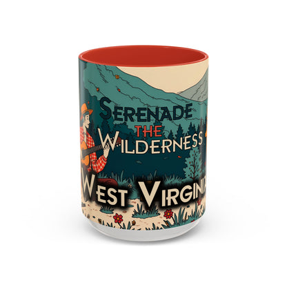 Coffee Mug | West Virginia "Serenade The Wilderness"-15oz-Red-Nicodemus Studios