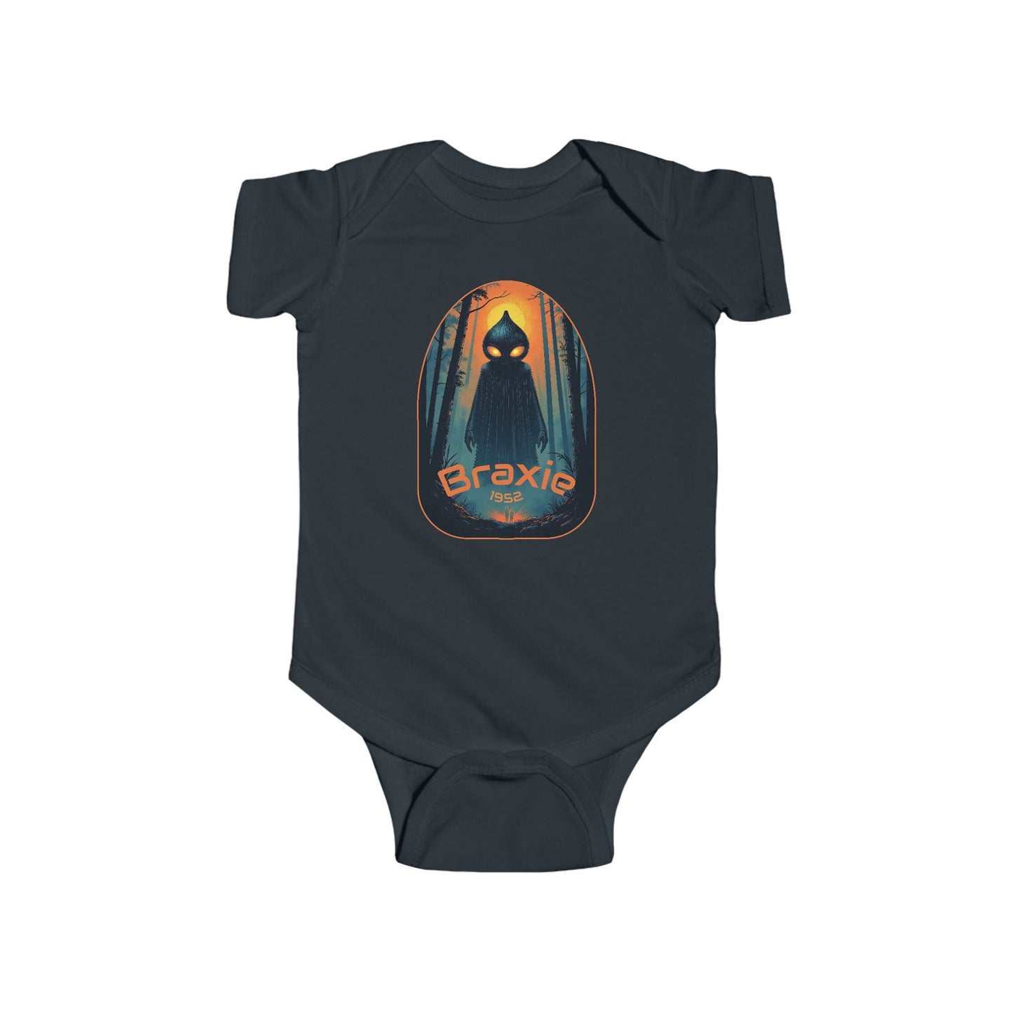 Cotton Baby Bodysuit | Braxie-Black-NB (0-3M)-Nicodemus Studios