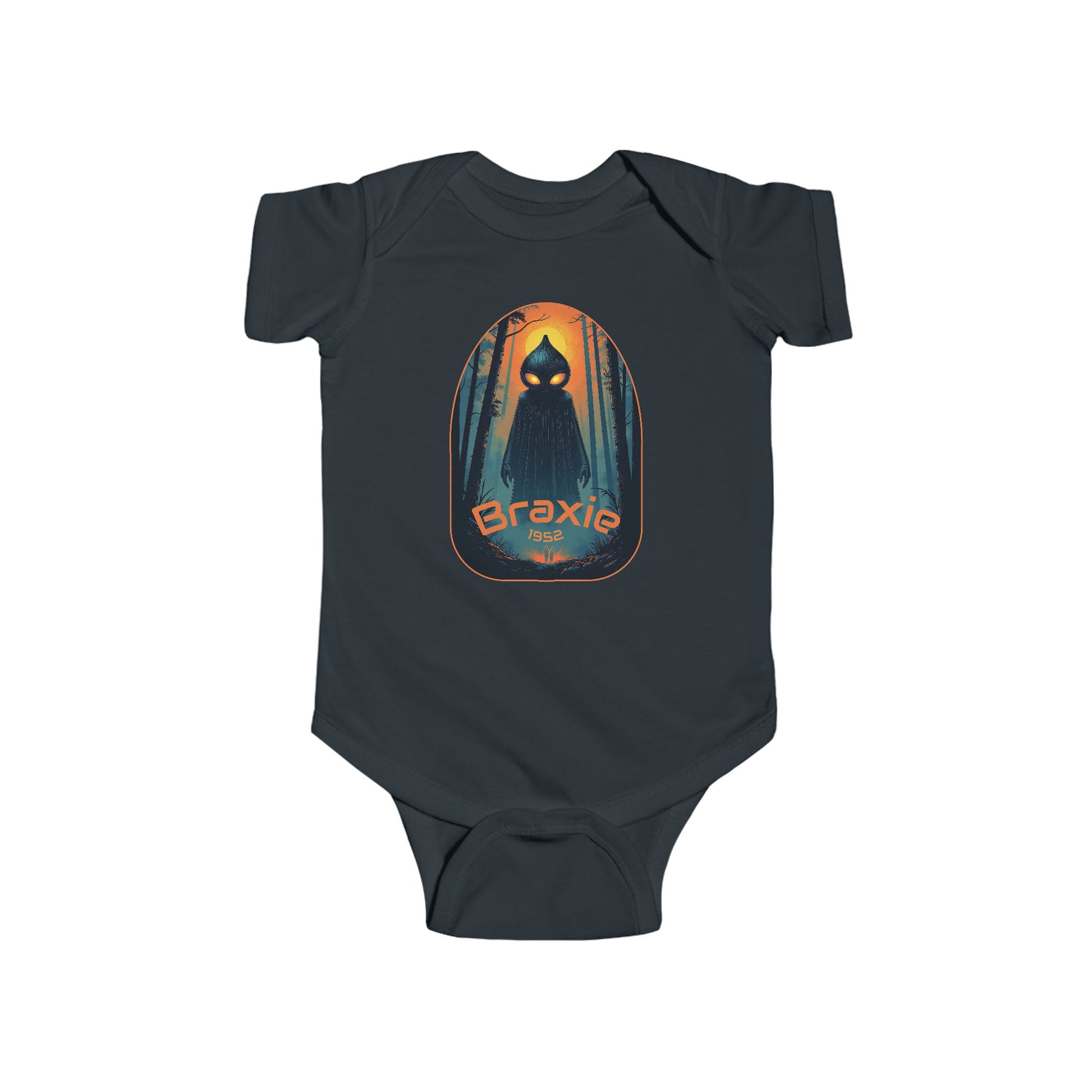 Cotton Baby Bodysuit | Braxie-Black-NB (0-3M)-Nicodemus Studios