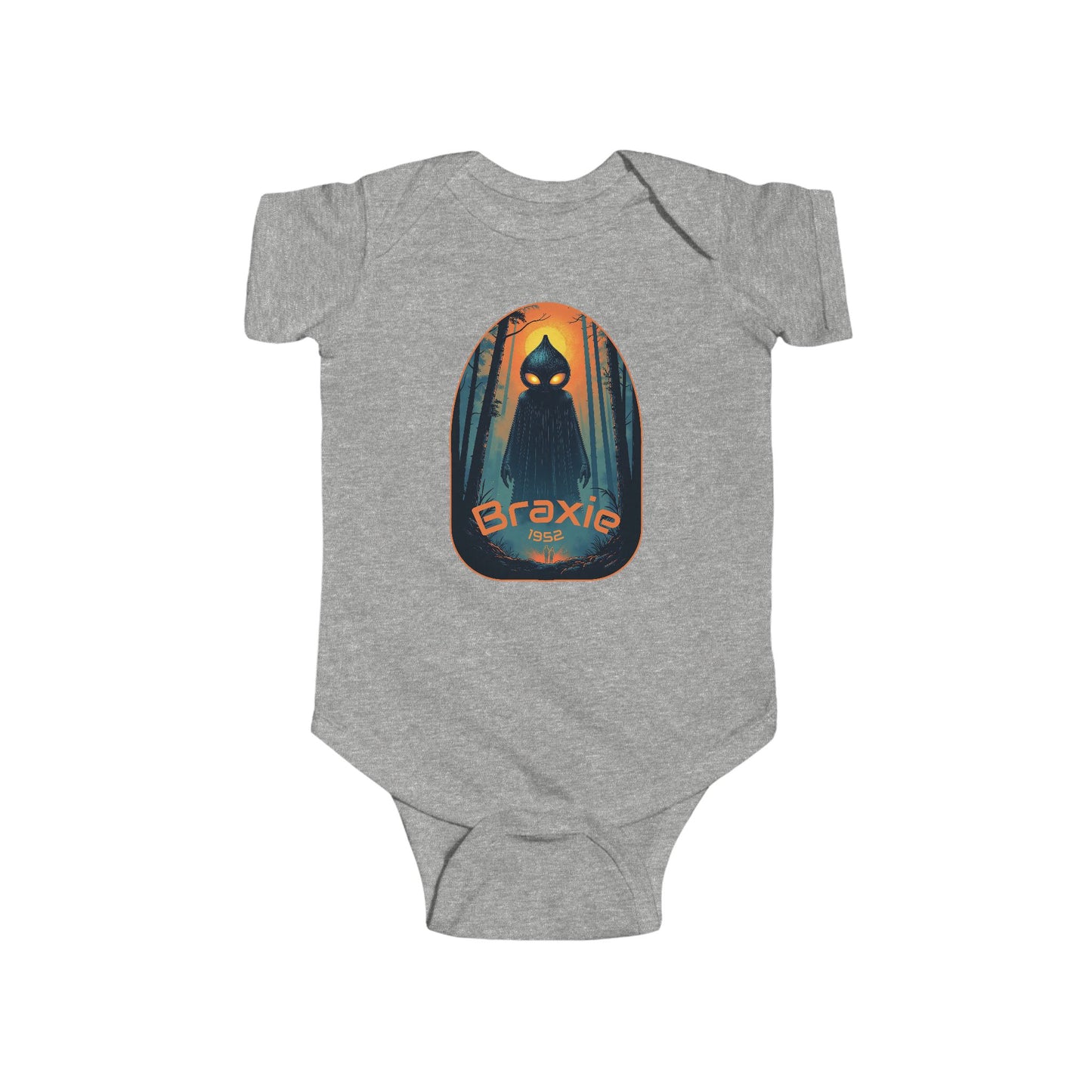 Cotton Baby Bodysuit | Braxie-Heather-NB (0-3M)-Nicodemus Studios