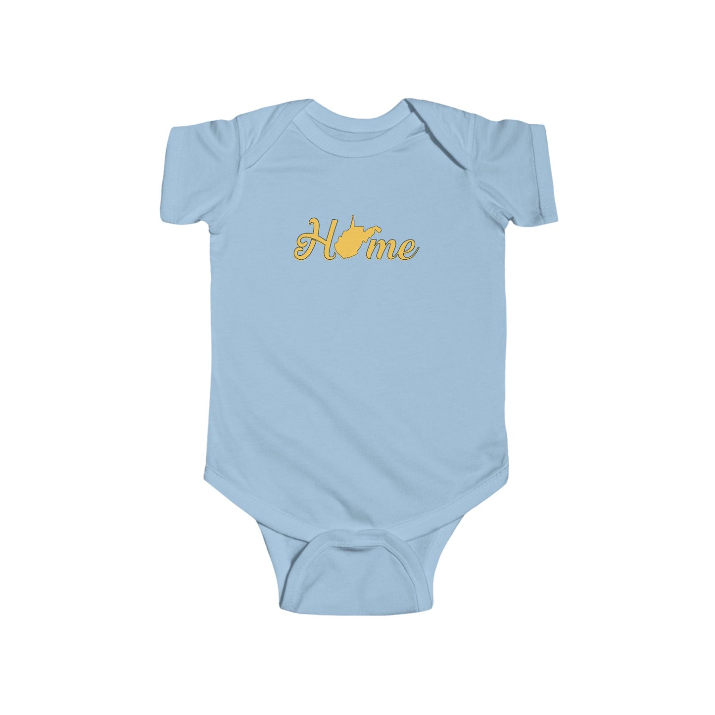 Cotton Baby Bodysuit| Home WV-Light Blue-NB (0-3M)-Nicodemus Studios