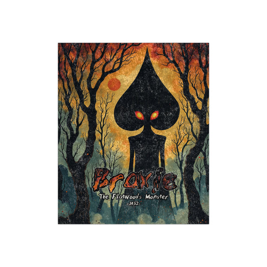 Crushed Velvet Blanket | Braxie The Flatwoods Monster-50" × 60"-Nicodemus Studios