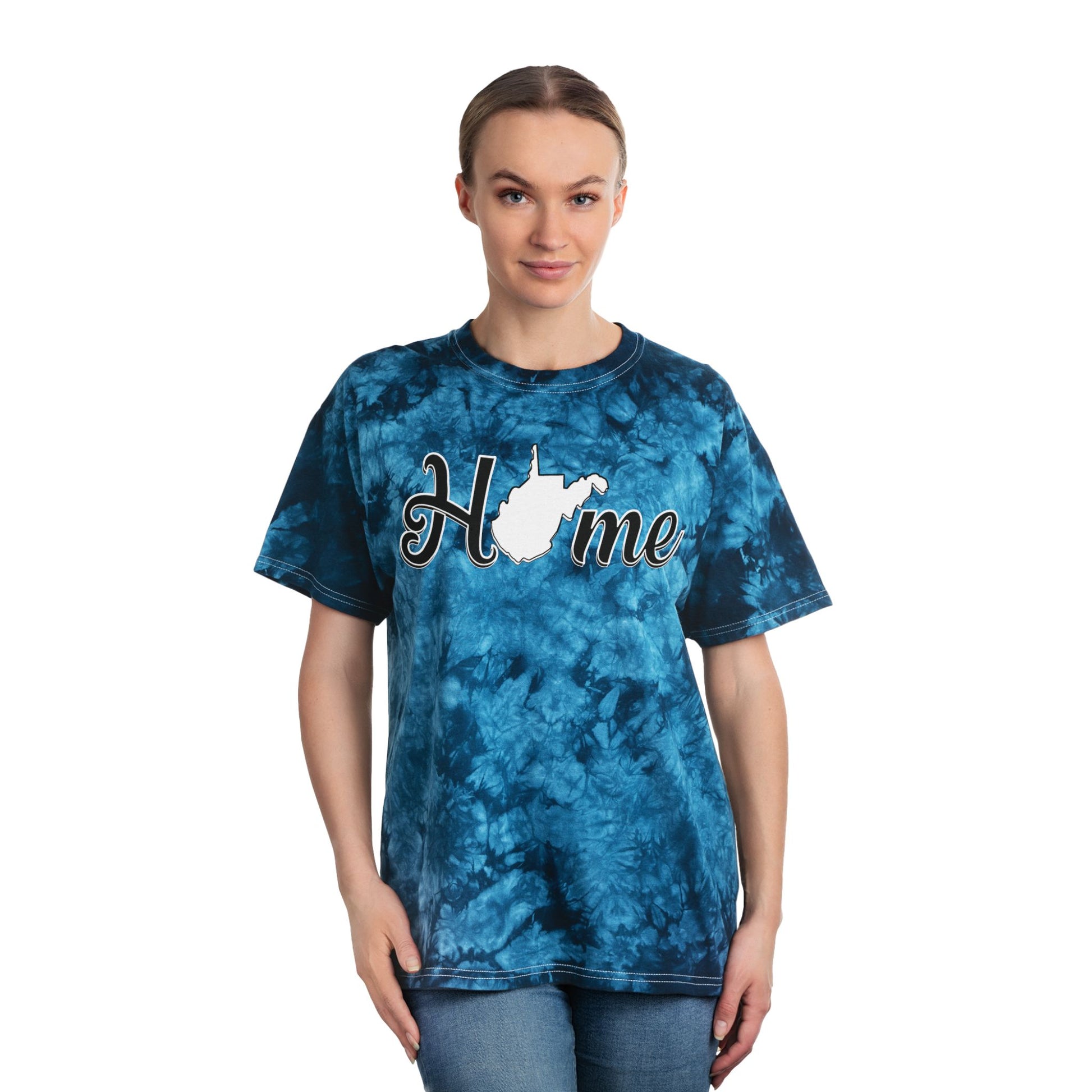 Crystal Tie-Dye Tee | West Virginia Home-S-Navy-Nicodemus Studios
