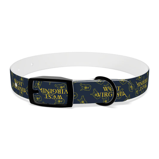 Dog Collar | West Virginia Dandelion Design-S-Black Onyx-TPU-Nicodemus Studios