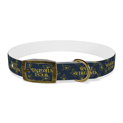 Dog Collar | West Virginia Dandelion Design-S-Vintage Brass-TPU-Nicodemus Studios