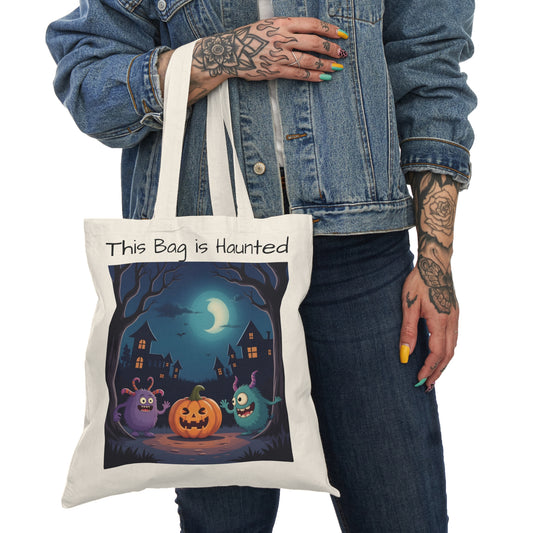 Eco-Friendly Trick or Treat Tote Bag 02-15" x 16"-Natural-Nicodemus Studios