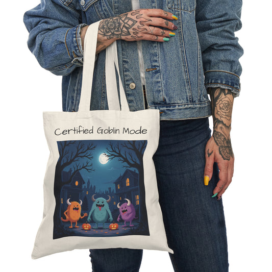 Eco-Friendly Trick or Treat Tote Bag 03-15" x 16"-Natural-Nicodemus Studios