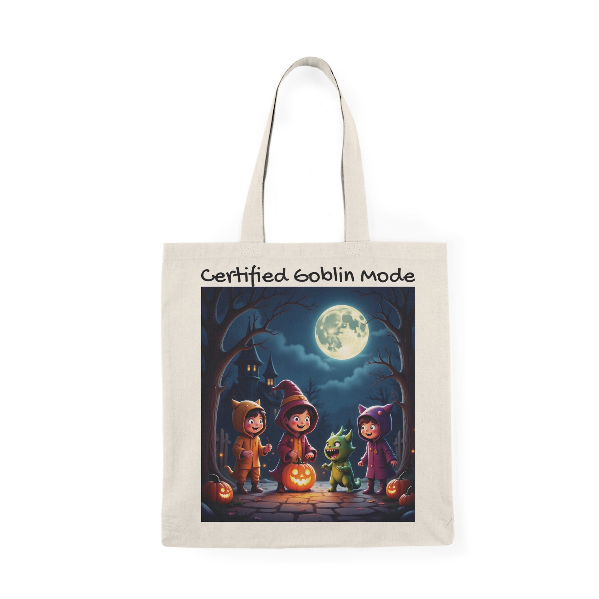 Eco-Friendly Trick or Treat Tote Bag | "Certified Goblin Mode 1"-Nicodemus Studios