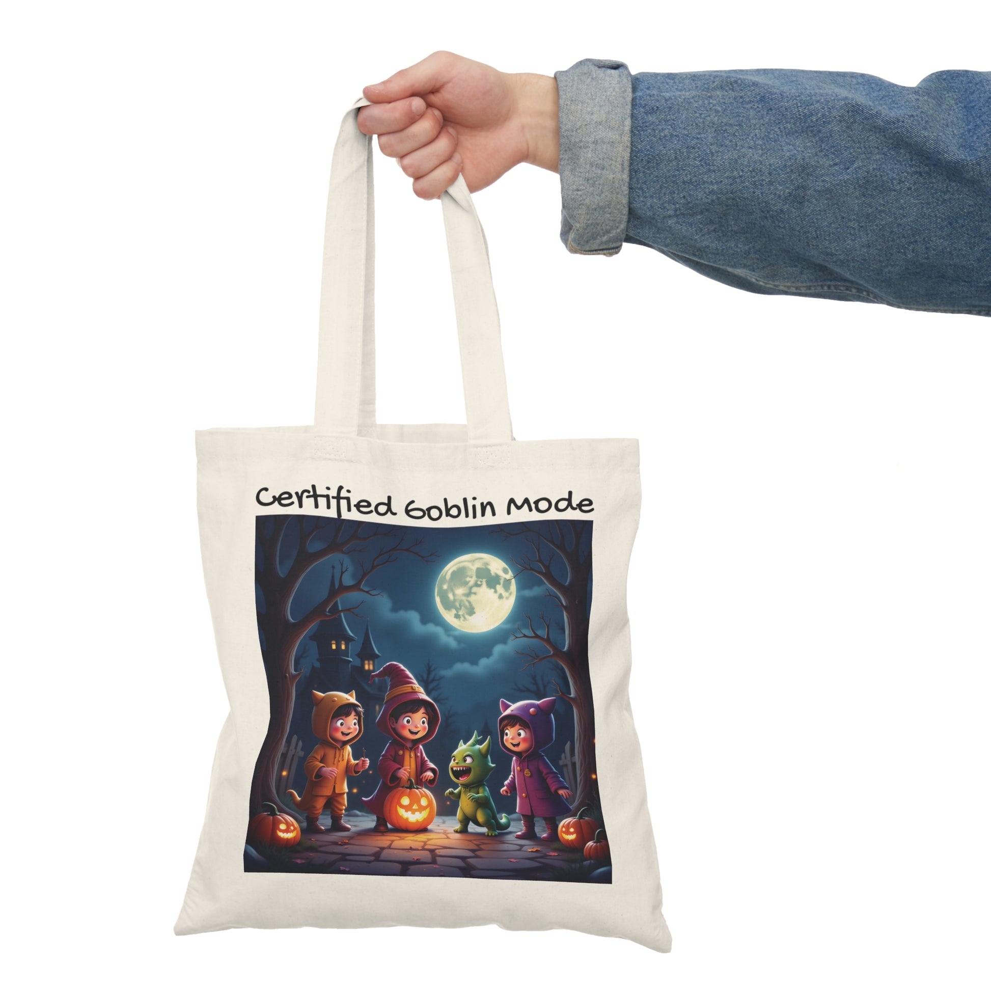 Eco-Friendly Trick or Treat Tote Bag | "Certified Goblin Mode 1"-Nicodemus Studios