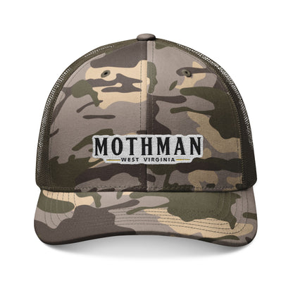 Embroidered Camouflage Trucker Hat | Mothman-One size-Camo Olive-Nicodemus Studios